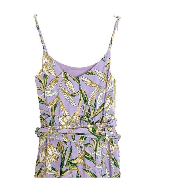 J.O.A. Just One Answer Raya Lavender Floral Midi Belted Dress Women’s Sz X-Small - Picture 6 of 15